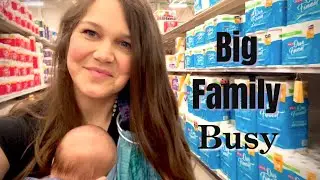 Life With 8 Kids & a 1-Month-Old | Texas Mom Vlog #largefamilyvlog #onemonthold #groceryhaul 