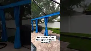 Sunbrella&reg; outdoor curtains, roll-down shades & shade sails for pool cages #lifeisbutadream #outdoor