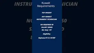 Instrument Technician for Kuwait
