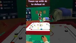 Real Carrom Singleplayer | Team Up with AI vs AI Match 🤖🎯 #quest3 #games #boardgames #vrarcade #game