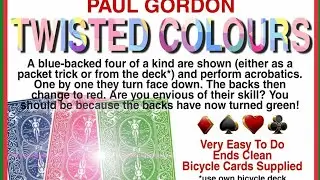 Fantastic packet card trick/twisted colours by Paul gordon