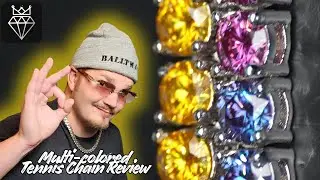 Лучшая цепочка Adamans? Обзор теннисной цепочки с разноцветным муассанитом 4 мм.