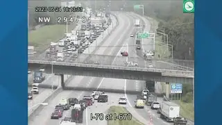 Woman dead, another hurt after crash on I-70 in west Columbus