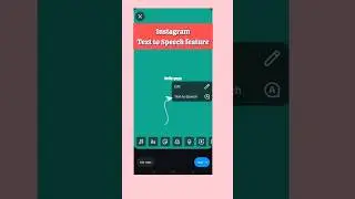Instagram Text to Speech feature in Reels #shortsyoutube