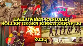 +++ HALLOWEEN-RANDALE IN HAMBURG +++ POLIZEI mit BÖLLER BEWORFEN | BRÄNDE & FESTNAHME & GROSSEINSATZ