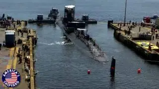 NNSY USS Albany Undocking - April 25, 2017