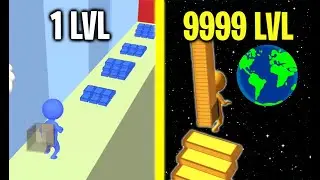 INCREDIBLE STAIR EVOLUTION! Max Level Height & Speed in Stair Run! All Levels! (9999+ Level!)