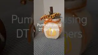 Pumpkins made using DT containers. Full tutorial tomorrow. #crafting #falldecor #dtdiy