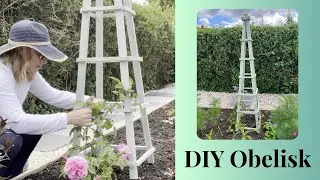 How to make a Garden Obelisk for Climbing Plants - Easy and cheap DIY