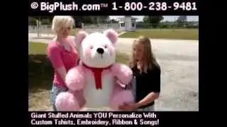 Giant Size Stuffed Pink Panda Extra Fluffy Big Plush Teddy Bear 32-inches tall MADE IN USA