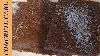 concrete cake.quick and easy chocolate cake recipe.
