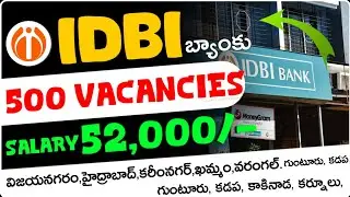 IDBI bank job recruitment in 2024 || IDBI Bank 500 Job Vacancies || Job Training with Stipend 2024
