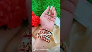 Chakri kundan bangles with silkthread bangles | Maya Venba's Boutique