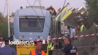 Incidente ferroviario Andria: i treni distrutti