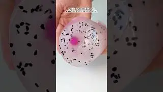 Dragon fruit iced tea - jelly slime x jelly cube topper ​⁠@SlimeAficionados#asmrnomusic #slimeasmr