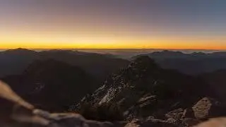 Mountains, rock climbing, sunset free stock video  Free for use & download