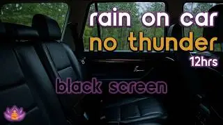 [Black Screen] Cozy Rain on Car &ndash; No Thunder | Rain Sounds for Sleeping & Relaxation