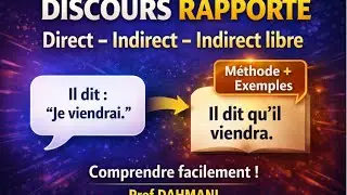 #discours rapporté# discours direct et indirect#