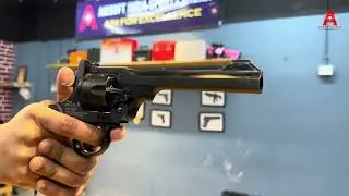 Webley MKVI 6 Inch CO2 Pellet Air Revolver - Battlefield Finish shooting test 