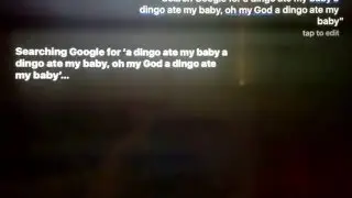 Siri says A dingo ate my baby