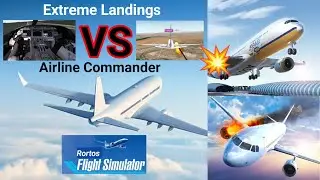 Flight simulator: plane engine fire spark (Airline commander vs extreme landings) takeoff ✈ landing
