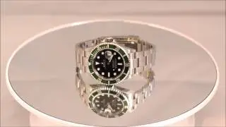 Rolex Men's Submariner Stainless Steel Black Dial & Green Bezel 16610V Anniversary Edition Watch