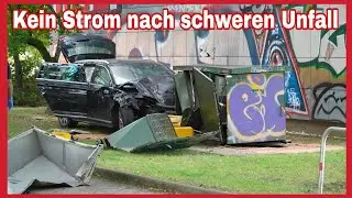 ❌️Stromausfall nach lauten Knall⚡️AUTO KRACHT IN STROMKASTEN⚡️Verletzte bei Unfall in Leipzig❌️
