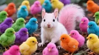 Catch Color Chicken, Cute Chicken, Duck, Rainbow Chicken, Rabbit, Cute Animals