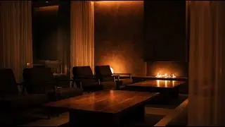 Smooth Jazz Lounge Music for Late-Night Relaxation | Warm Fireplace Ambience | Ember