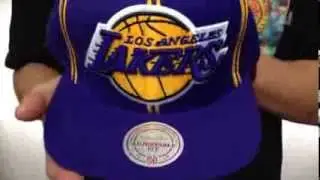 Lakers 'XL-LOGO SOUTACHE SNAPBACK' Purple Adjustable Hat by Mitchell & Ness