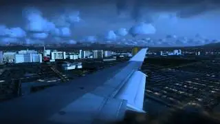 [HD] FSX Boeing 727-100 Landing @ KLAS Las vegas Megascenery i7920@4.1Ghz maxed out