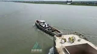 Tugboat hauls barge, heavy loads stay steady. #tugboat #barge  #haidingshipyard