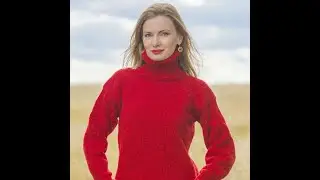 Handmade red wool sweater by SuperTanya