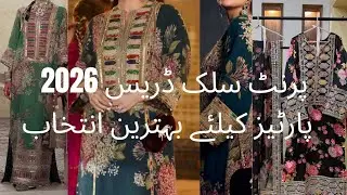 Printed Silk Dress Designs | Latest Luxury Printed Silk Suits 2026 | Party Wear Silk Collection2026
