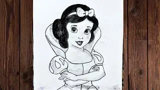 How to draw Snow White tutorial | disney princess drawing | step by step