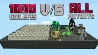 1000 iron golems vs all mutant mobs | New Minecraft Mob Battle