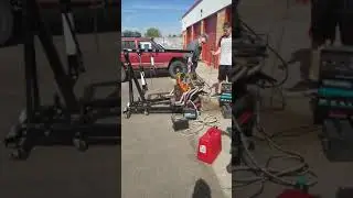 350 small block chevy open headers LOUD