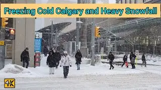 Heavy Snowfall in Calgary Alberta Canada 2022 | Freezing Cold with Snow Storm #calgary #alberta