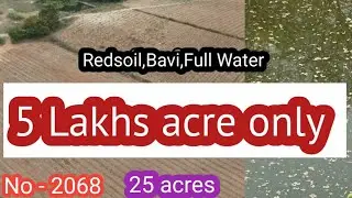 || 5 Lakhs acre only|| Redsoil,Bavi, Banglore Highway 18km,Clear title|| 25 acres ||#Nandyala