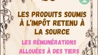La RAS sur les rémunérations allouées à des tiers