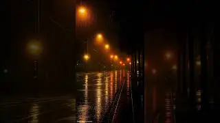 Rain Under Street Lights 🌧️ Night Calm for Sleep & Tinnitus Masking