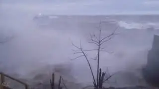 Shock in the USA! Crazy storm footage in New York. Lake Erie is overflowing