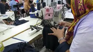 Waist Elastic Attach ,Flat Lock Machine (Boxer) Without Tack .
