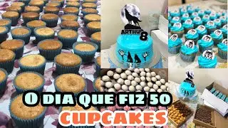O DIA QUE FIZ 50 CUPCAKES | ROTINA DE ENCOMENDA - Dé na Cozinha