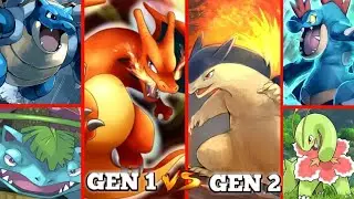 Gen 1  starters v/s Gen 2 starters 🤯|| Who Will Win?? #pokemon #shorts #pokitube