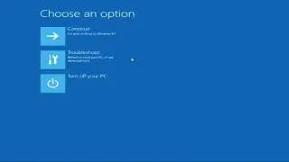Windows 8.1 - How to Enter Recovery if Windows Won't Load