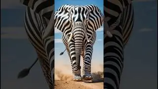 Elephant with giraffe skin | Animals skin change video | #animals #shorts #aigenerated #aiart