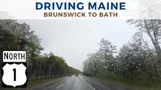 Driving Maine - Brunswick to Bath - US Route 1 North - May 2025