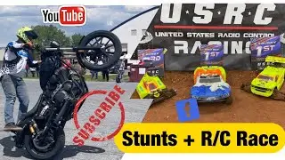 R/C race at adrenaline r/c USRC FINALS Winchester Va. and a stunt show by Bill Dixon YAMAHA MT-07