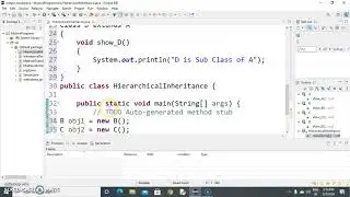 Java Program on Hierarchical Inheritance